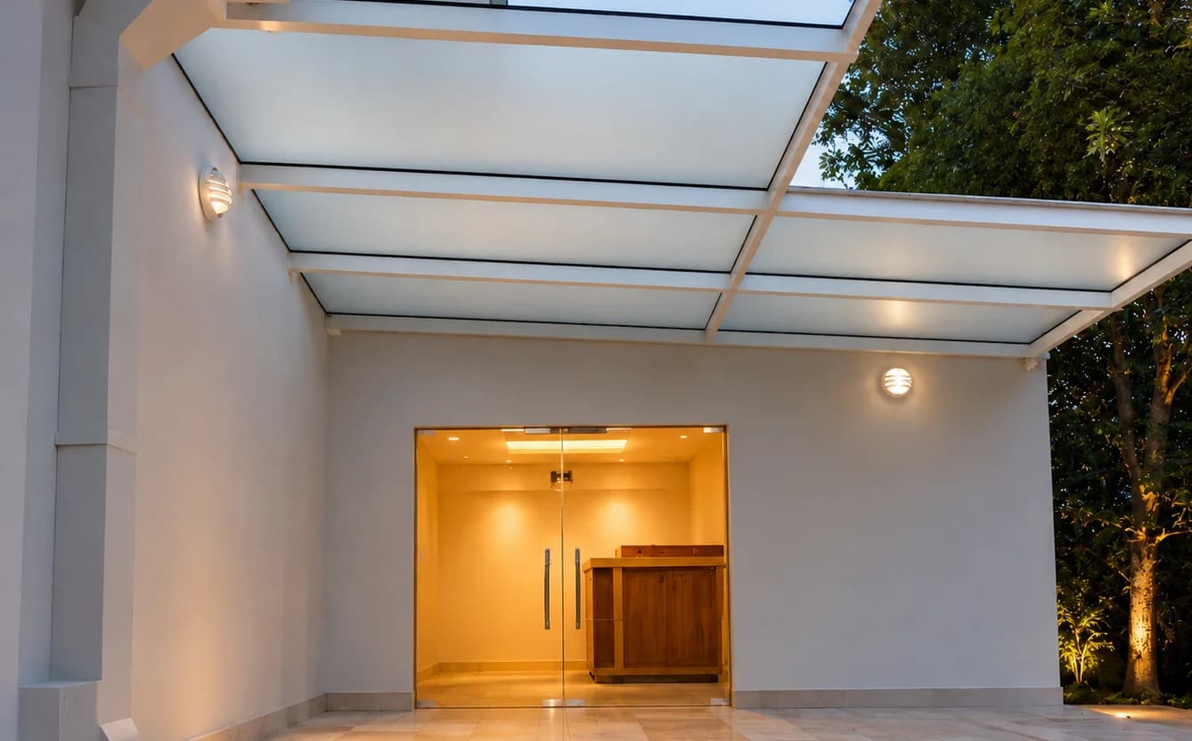 Building off Rifle Range Road acrylic roofing